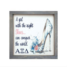 Alpha Xi Delta 12x12 Wood Framed Sign - The Right Shoes