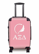 Alpha Xi Delta Carry-on Suitcase Greek Letters Quill Pink