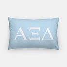 Alpha Xi Delta Lumbar Throw Pillow Greek Letters Light Blue
