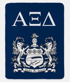 Alpha Xi Delta XL 60x80 Sherpa Throw Blanket Crest