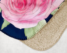 Alpha Xi Delta XL 60x80 Sherpa Throw Blanket - Midnight Rose Throw Blankets