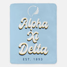 Alpha Xi Delta XL 60x80 Sherpa Throw Blanket Retro | AXiD Gifts
