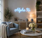 Alpha Xi Script LED Neon Sign. -Campus Greek Fit