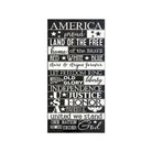 Subway Style America Large Wood Sign - 9"x18" | Patriotic Farmhouse Sign | Festive Fit Home