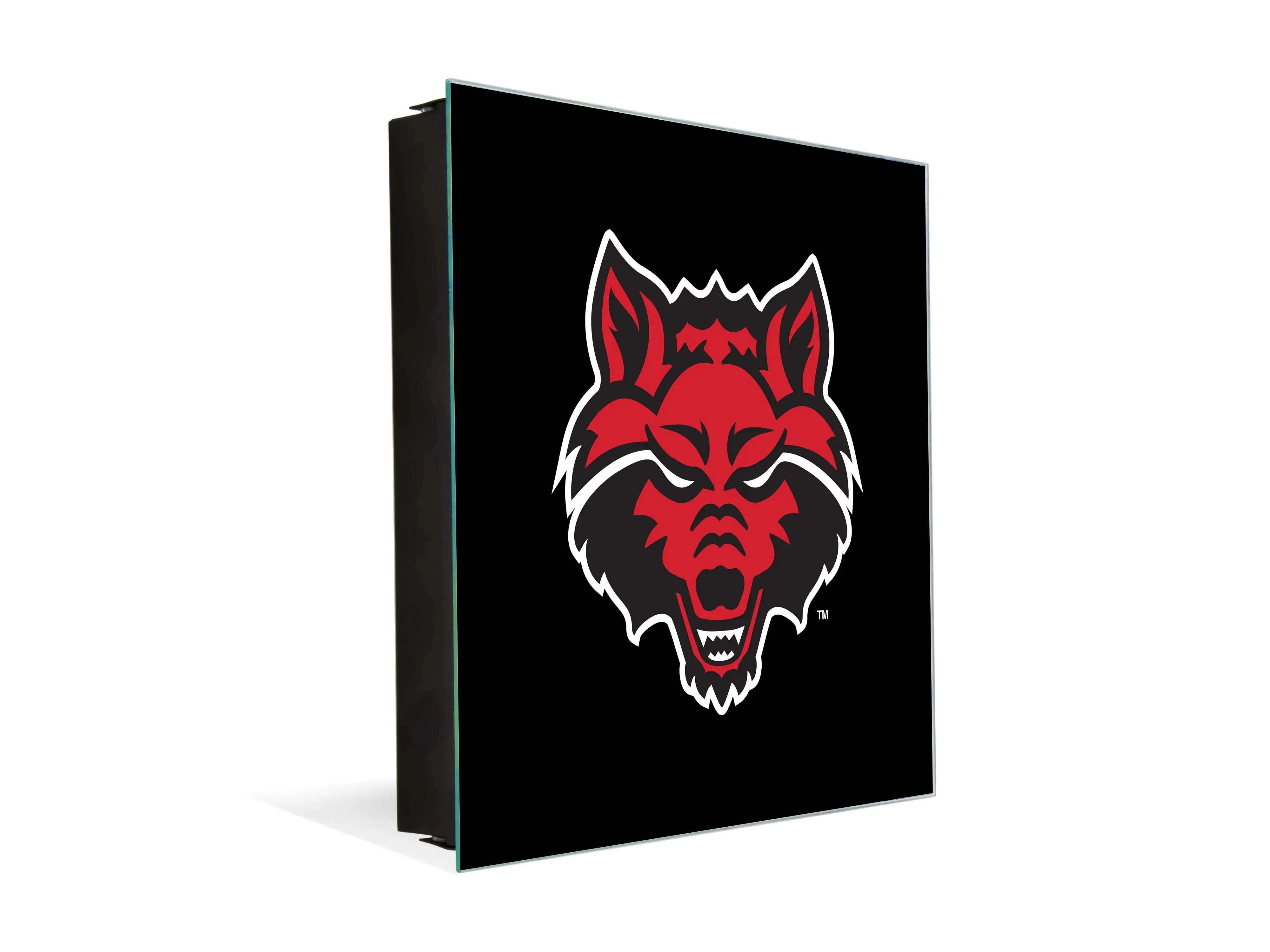 3-in-1 Arkansas State University Magnetic Dry-Erase Key Box / Key Cabinet - Wolf Head Key Box