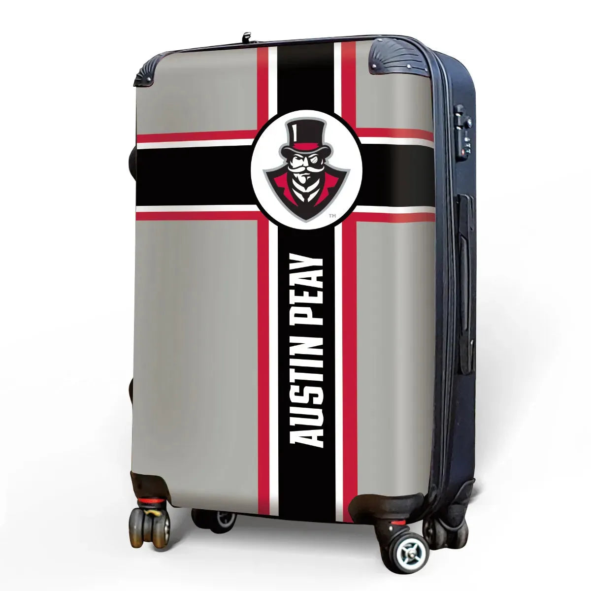 Austin Peay State University Carry-On Suitcase - Cross Stripe Suitcases