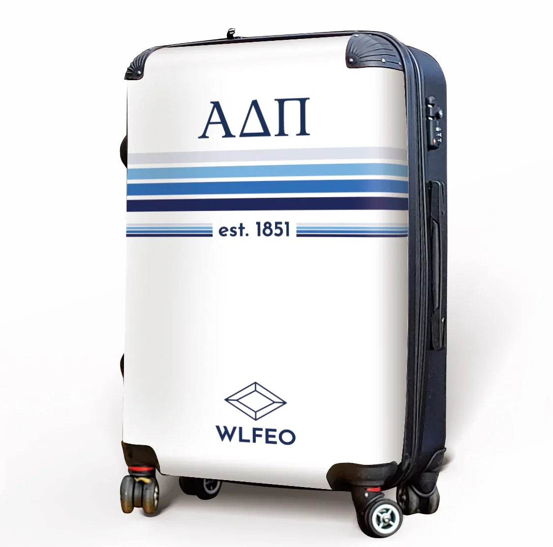 Alpha Delta Pi Carry-on Luggage - Preppy Stripes Suitcases