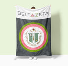 Delta Zeta Sherpa Blanket XL 60x80 Bullseye Crest | DZ Gifts & Decor