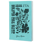 Zeta Tau Alpha Personalized Leatherette Notebook Journal Retro Floral