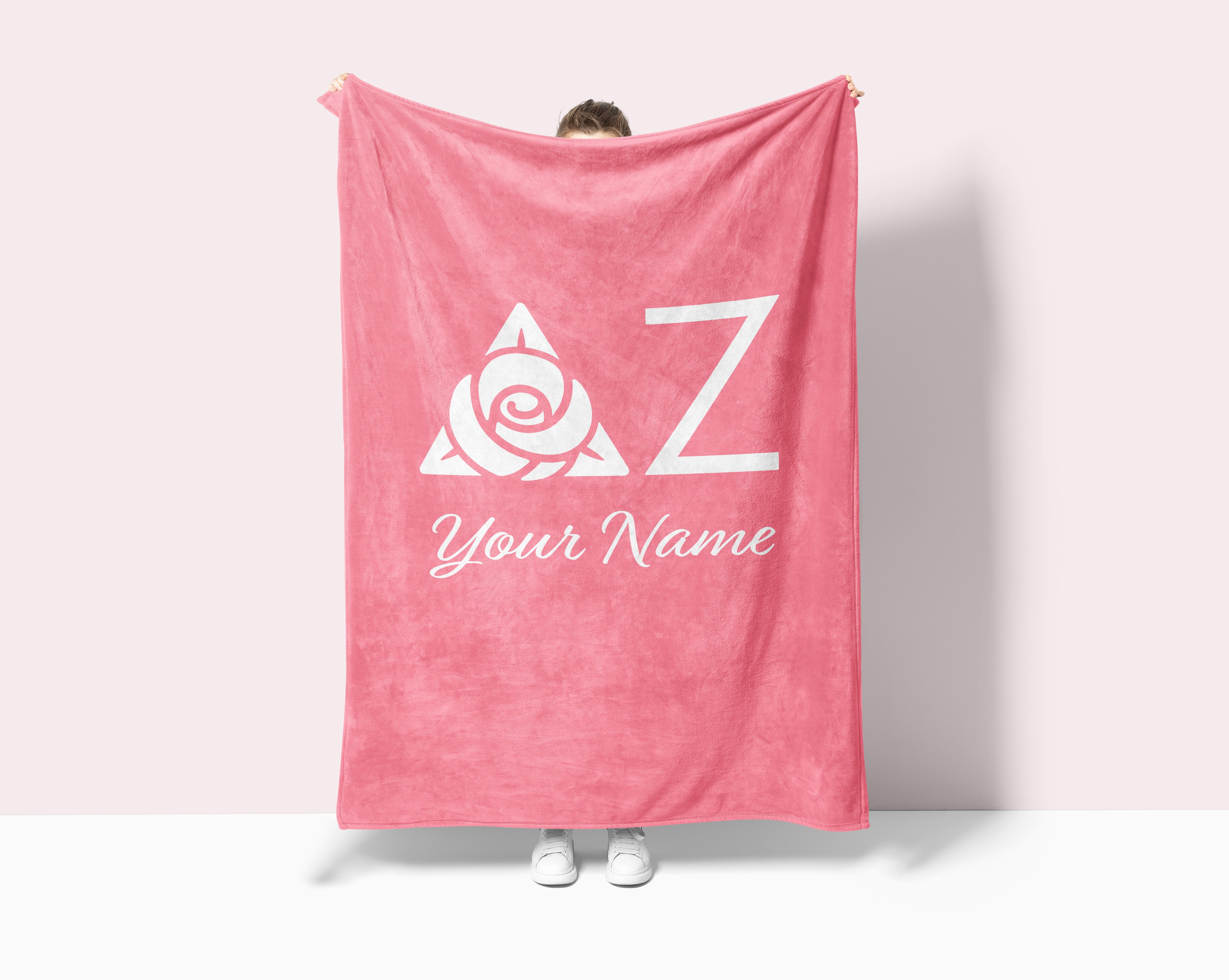 Personalized Delta Zeta XL 60x80 Sherpa Throw Blanket | Custom Gifts