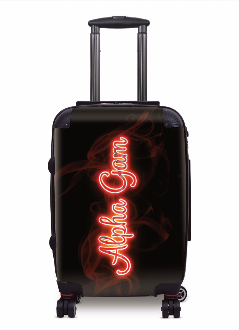 Alpha Gamma Delta 20" Carry-on Suitcase Luggage -Neon | AGD Gifts