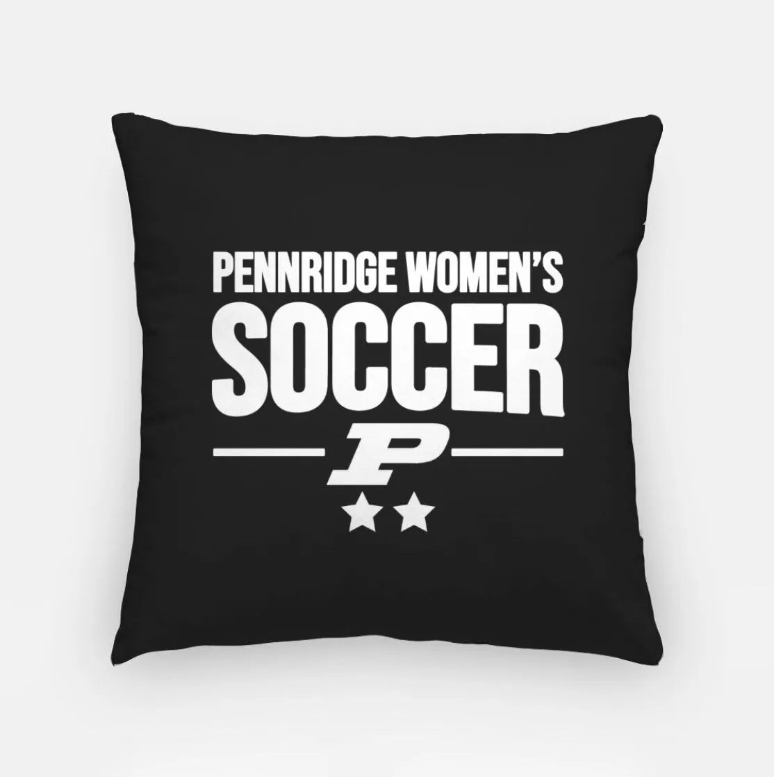 Pennridge Women's Soccer 18" Traditional Throw Pillow Cover Black Pillow Covers
