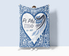 Pi Phi XL 60x80 Sherpa Blanket Mandala Heart Angel Wing | Pi Phi Gifts