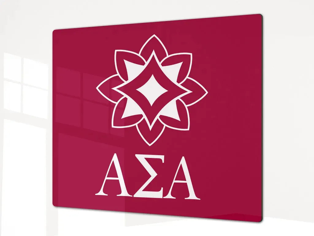 Alpha Sigma Alpha Charcuterie Board Party Event Tray - Logomark Crimson Serveware