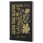 Zeta Tau Alpha Personalized Leatherette Notebook Journal Retro Floral