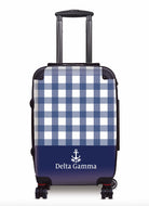 Delta Gamma Carry-on Suitcase - Gingham Blue Suitcases