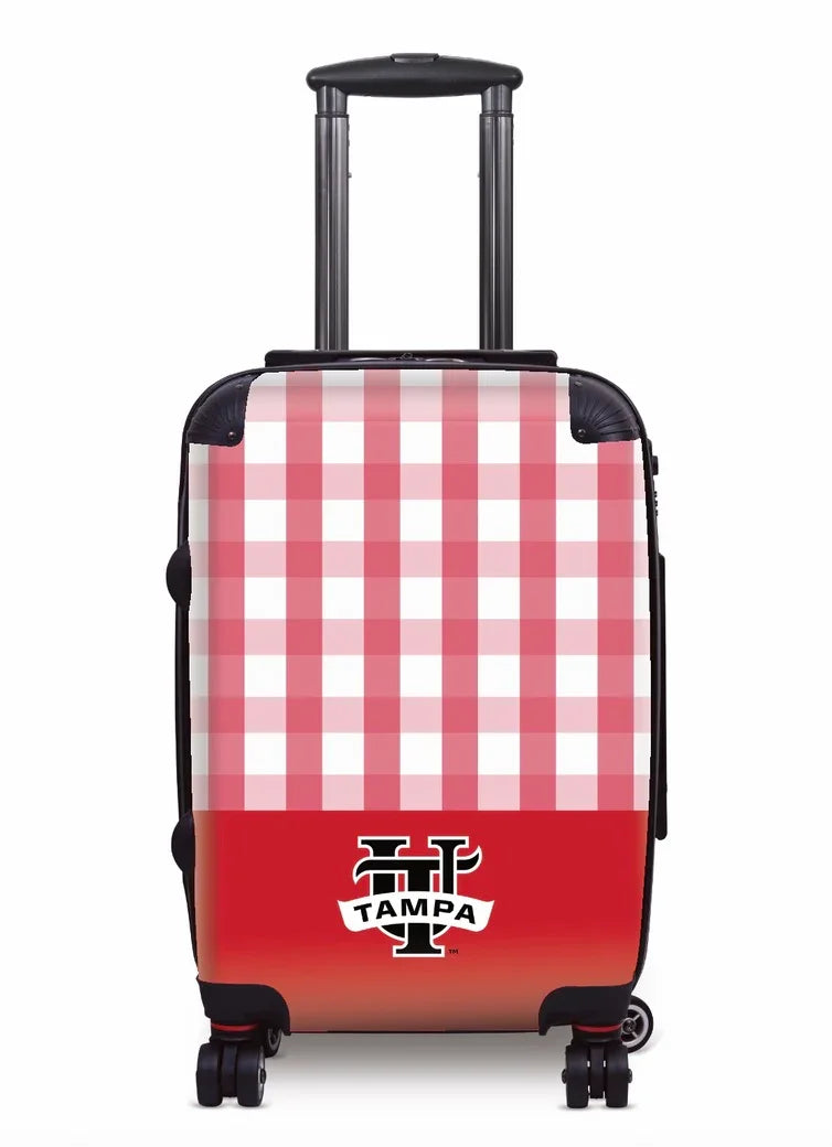 Tampa Spartans Carry-on Luggage - Gingham Red Suitcases