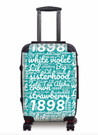 Zeta Tau Alpha Carry-on Luggage - Expression Art Turquoise Suitcases