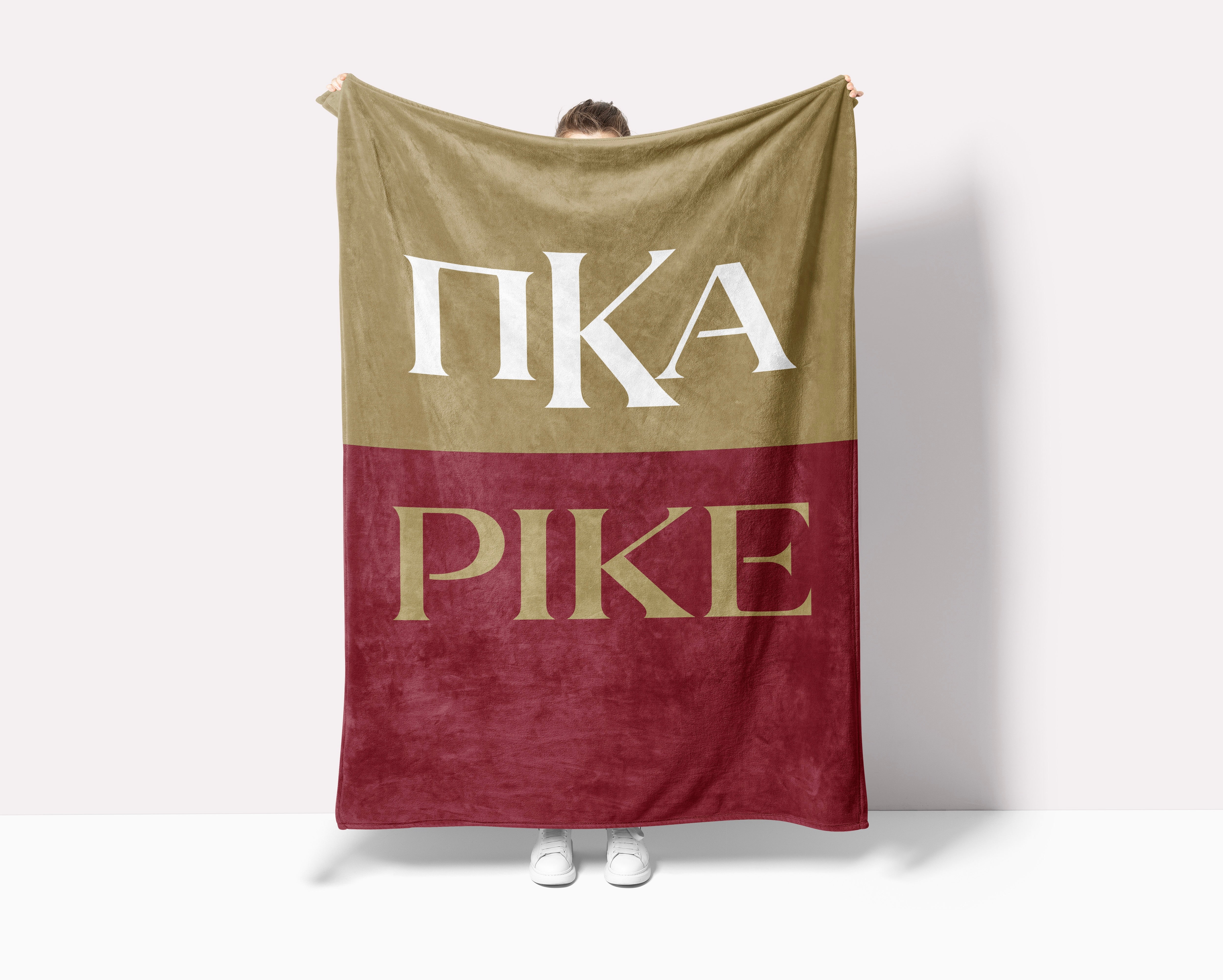 PIKE Sherpa Blanket XL 60x80 Color Block | Pi Kappa Alpha Gifts Decor