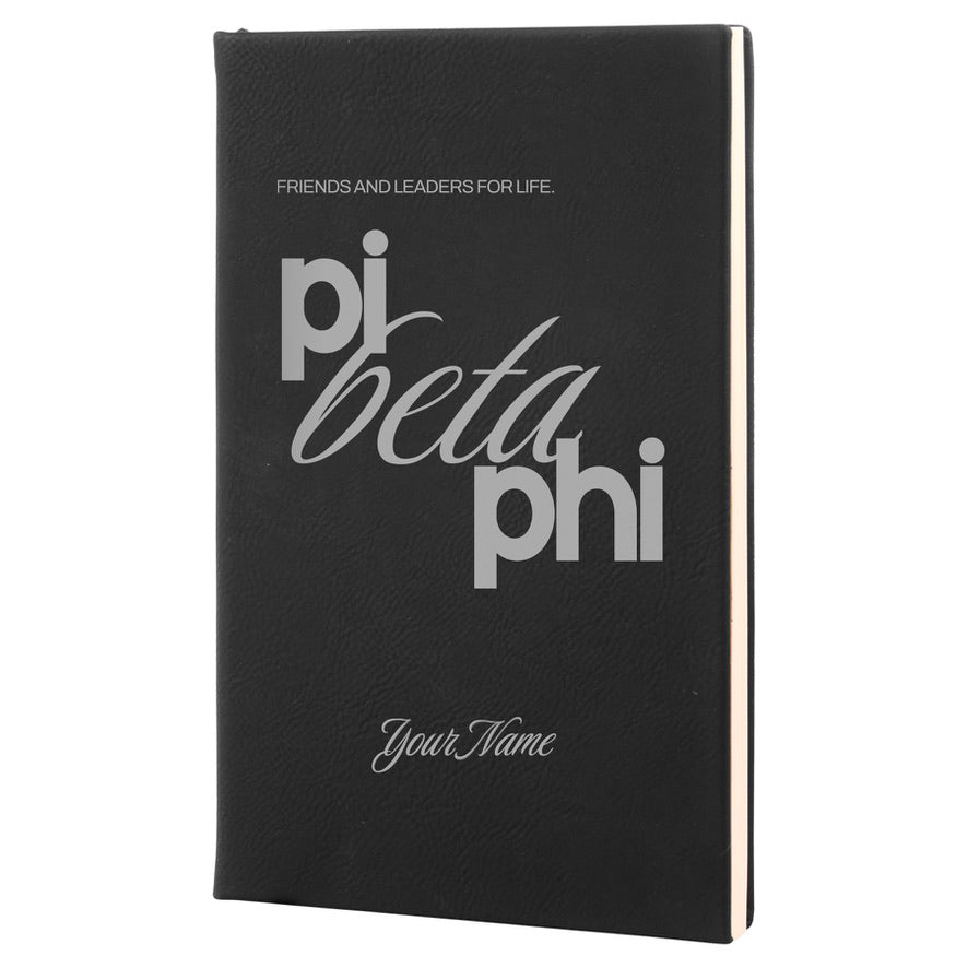 Pi Beta Phi Personalized Leatherette Notebook | Pi Phi