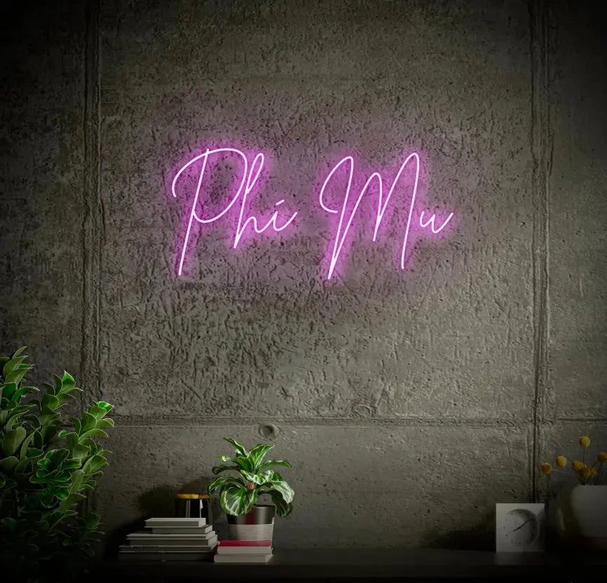 Phi Mu LED Neon Sign w/ Dimmer Neon Signs