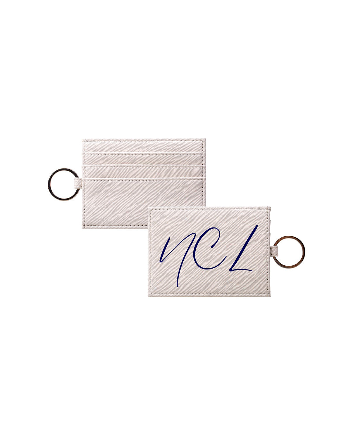 NCL Vegan Saffiano Leather Card Holder - Script | Custom Gifts