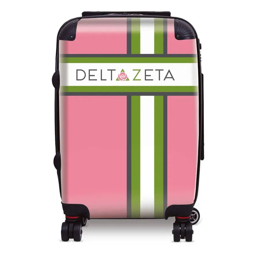 Delta Zeta 20" Carry-on Suitcase Luggage - Cross Stripe Suitcases