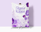 Sigma Kappa Purple Violets Sherpa Blanket - XL 60"x80" Gifts