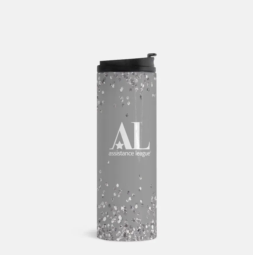 Assistance League Thermal Tumbler - Glitter 16 oz. Gray Drinkware