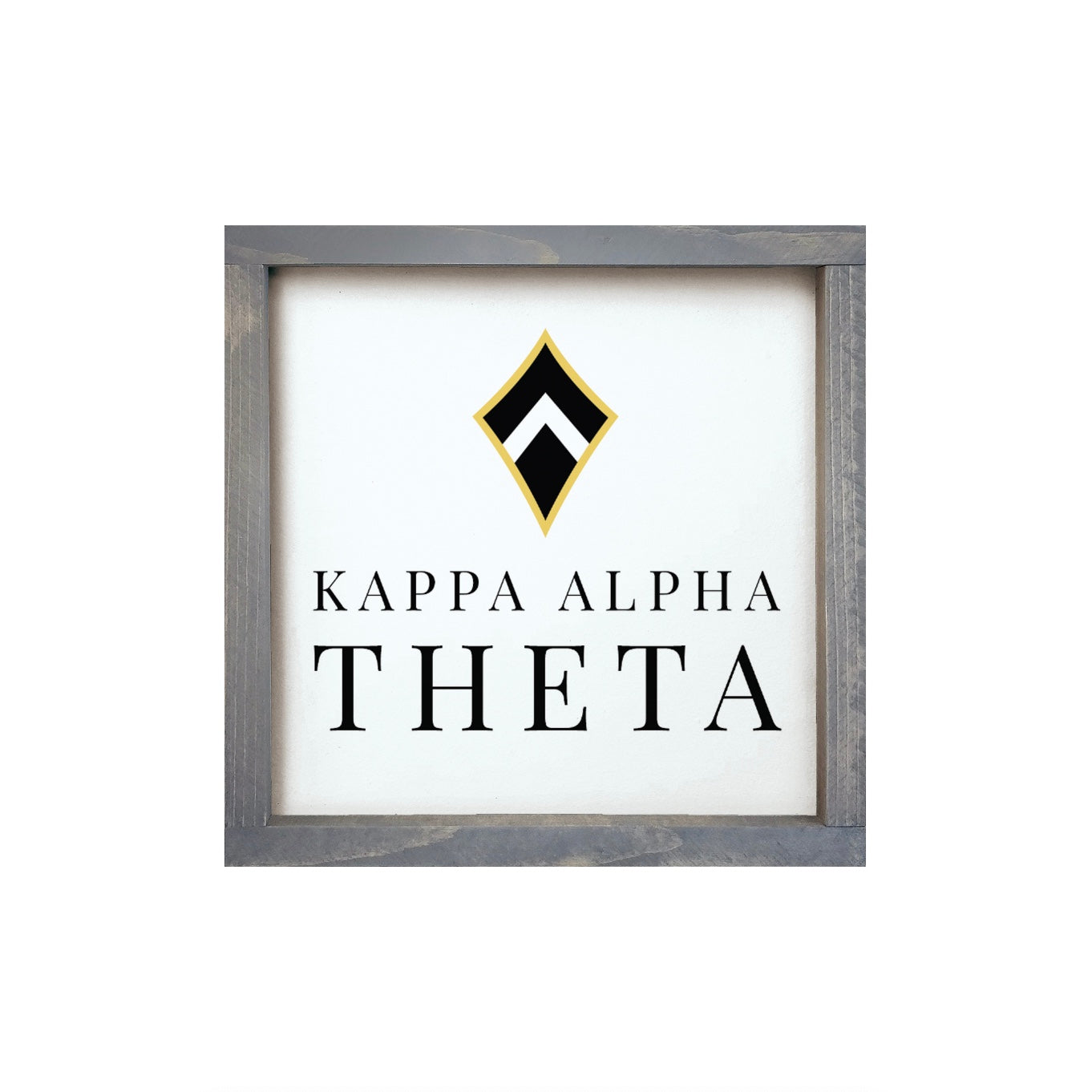 Kappa Alpha Theta 12x12 Traditional Wood Framed Sign | Custom Gifts & Dorm Decor