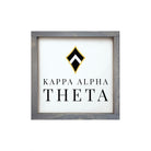 Kappa Alpha Theta 12x12 Traditional Wood Framed Sign | Custom Gifts & Dorm Decor