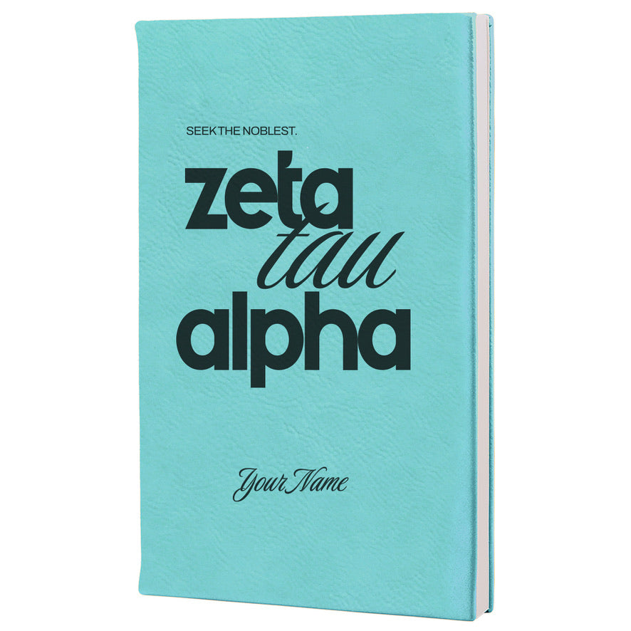 Zeta Tau Alpha Personalized Leatherette Notebook Journal