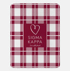 Sigma Kappa XL 60x80 Plaid Sherpa Blanket | Official Sig Kap Merch | Gifts