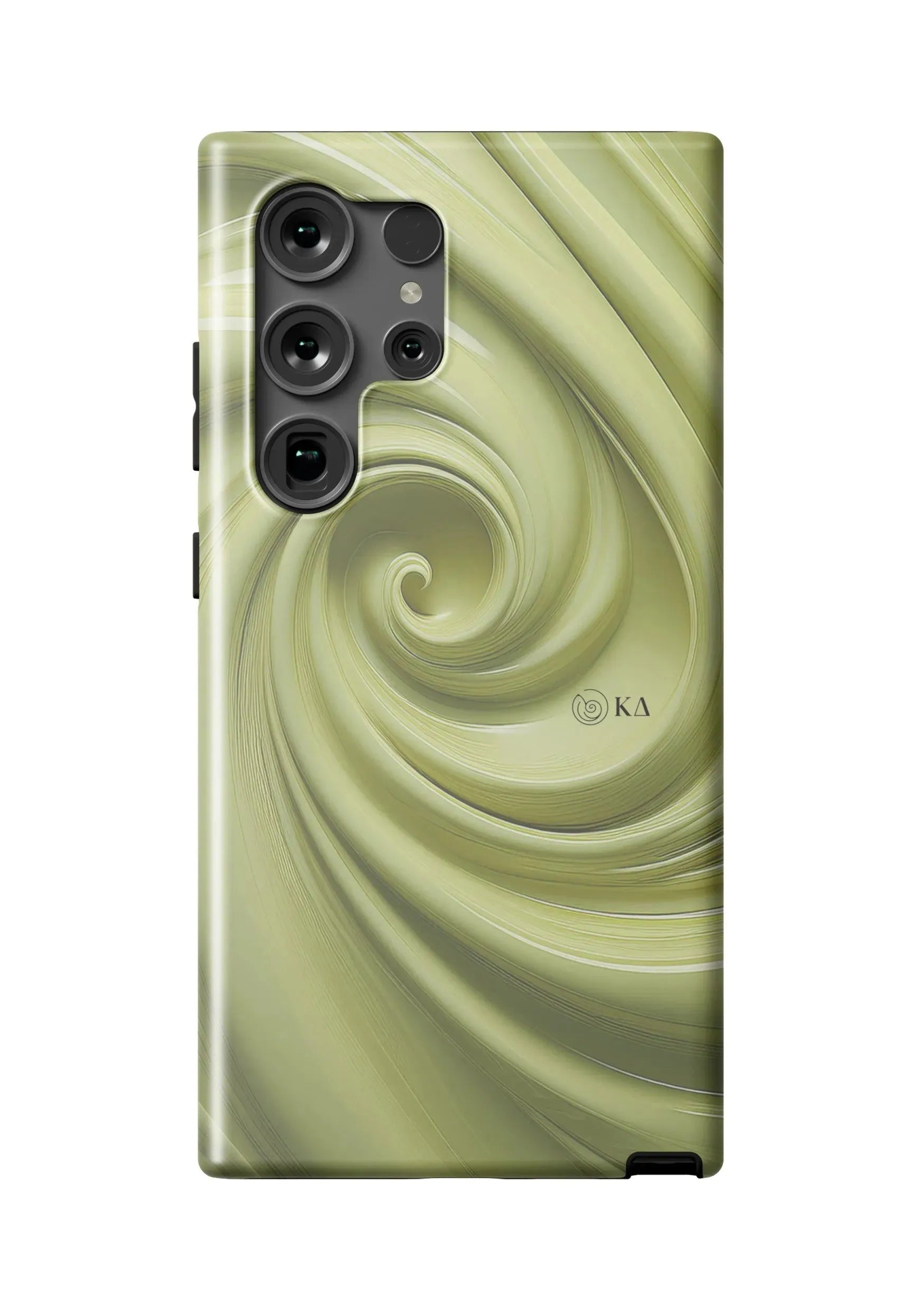 Kappa Delta Samsung Galaxy 24, 23 Mobile Phone Case - Olive Swirl Matte Mobile Phone Cases