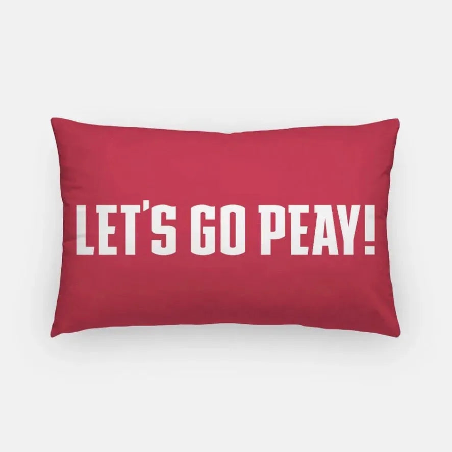 Let's Go Peay Lumbar Pillow Cover Red White Pillow Covers