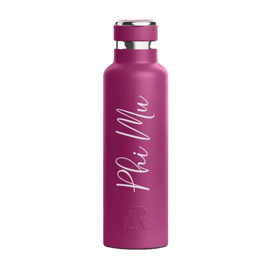 Phi Mu RTIC 20 oz Journey Ceramic Lined Water Bottle - Script