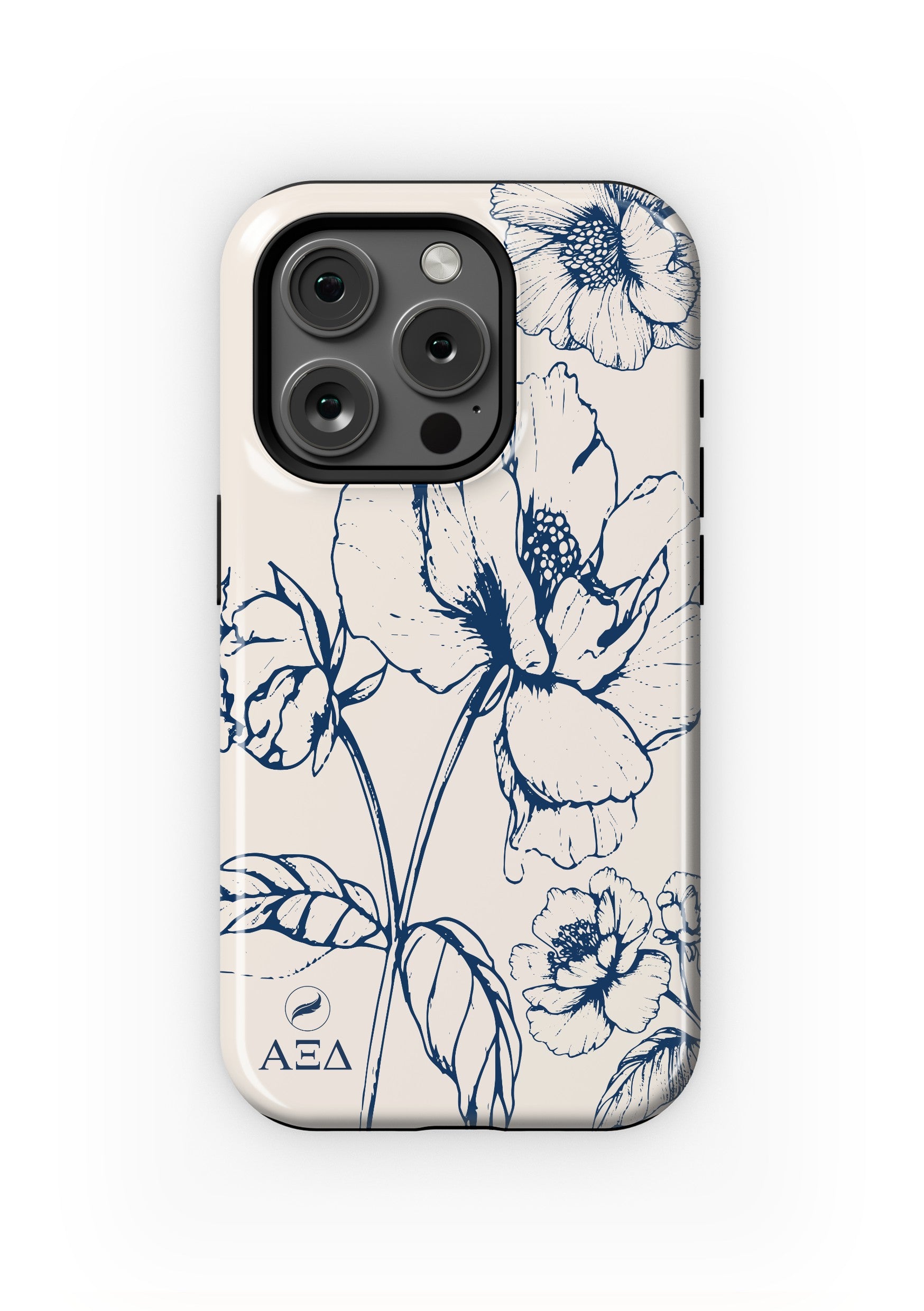 Alpha Xi Delta iPhone 16, 15, 14 Mobile Phone Case -Vintage Flower | Gifts