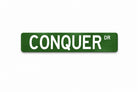 Sigma Chi Conquer Metal Street Sign | College Fraternity Dorm Decor