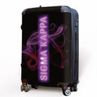 Sigma Kappa 20" Carry-on Suitcase Luggage Neon | Custom Sig Kap Gifts