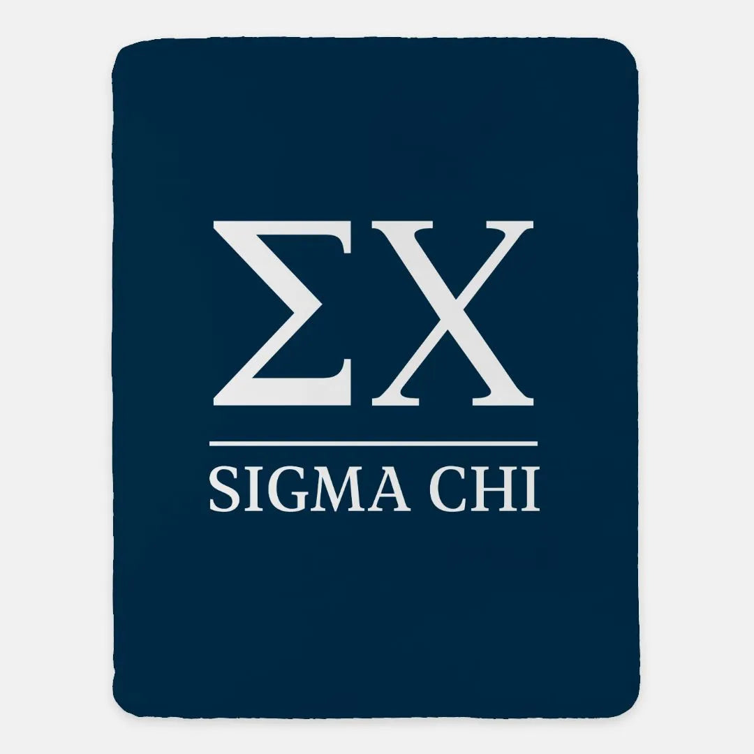 Sigma Chi XL 60x80 Blanket Deep Blue Throw Blankets