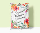 Kappa Kappa Gamma Sherpa Blanket XL 60x80 Floral | KKG Gifts & Decor