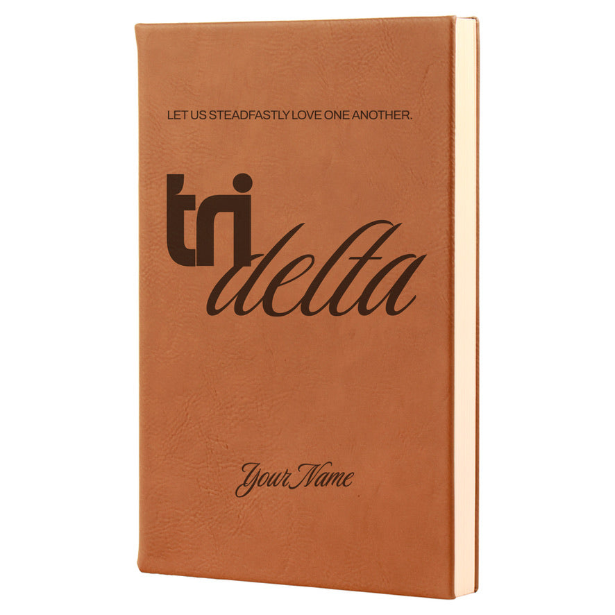 Tri Delta Personalized Leatherette Notebook Journal