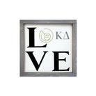 Kappa Delta Wood Framed Sign 12x12 - "LOVE" | Kaydee Wall Art | Gifts