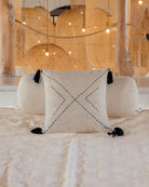 Ava Hand Stitched Cotton Pillows | Boho Dorm Decor