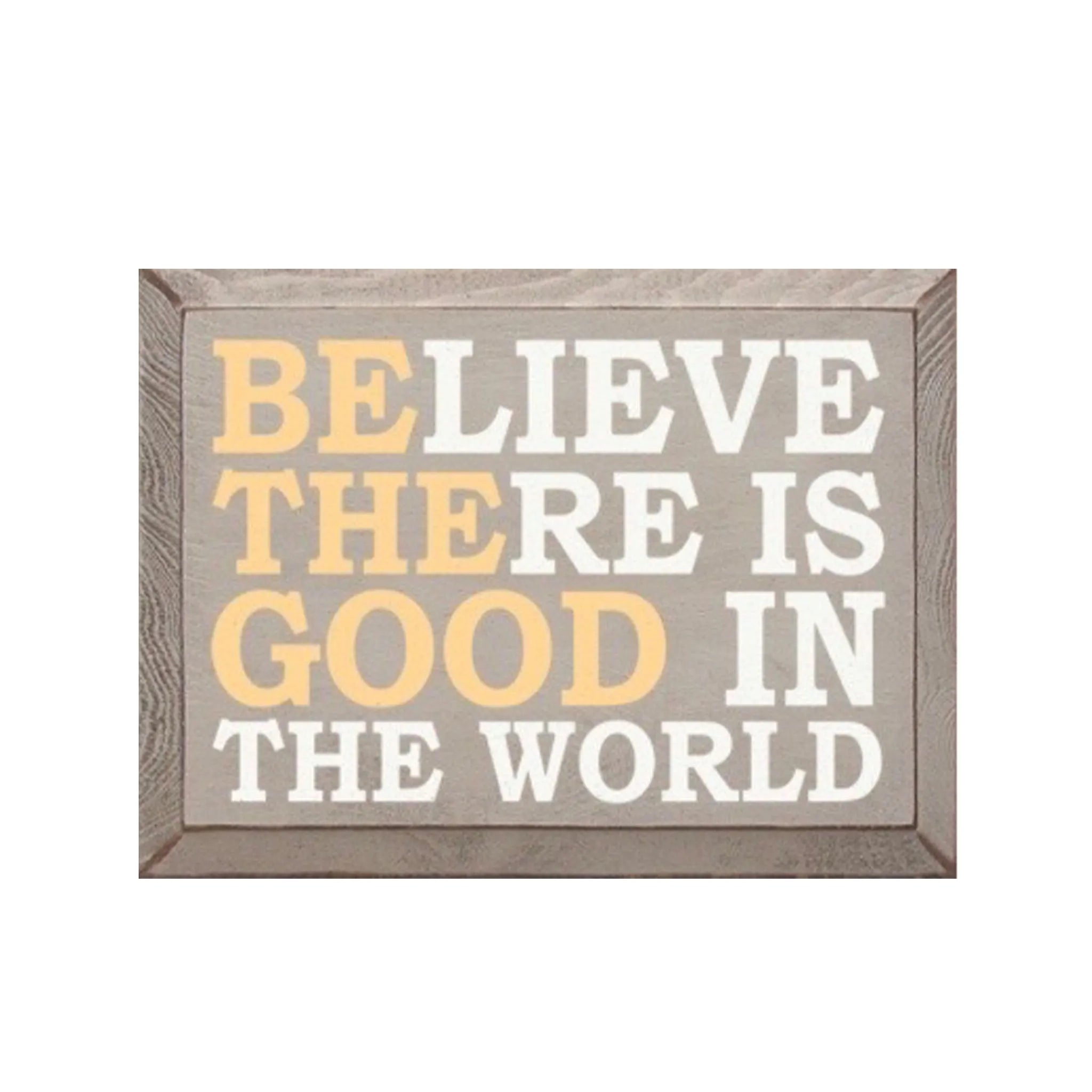 Be The Good in the World Wood Sign - 9"x12" | Dorm Decor | Quote Sign | Festive Fit Home