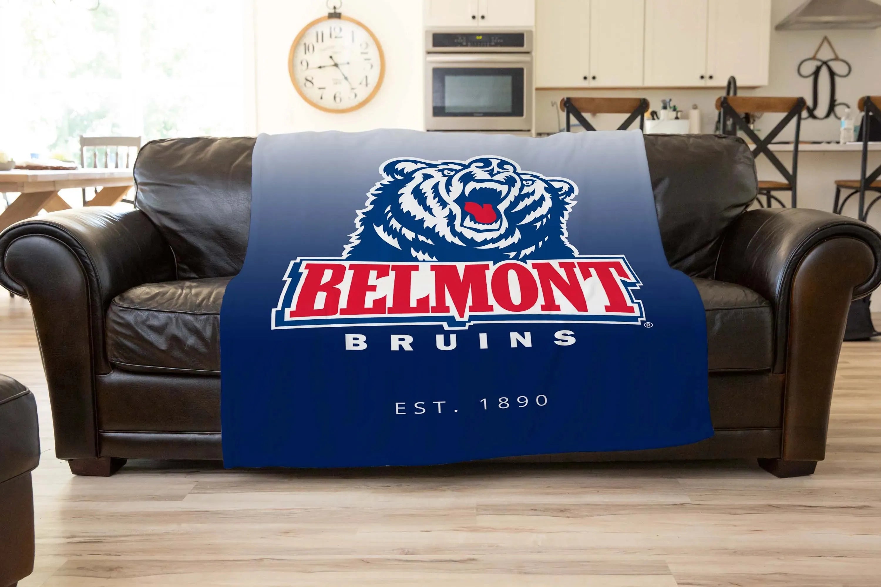 Belmont University Sherpa Blanket XL 60x80 - Gradient Throw Blankets