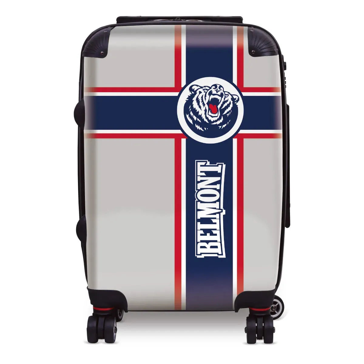 Belmont University Carry-On Suitcase - Cross Stripe Suitcases