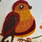 Bird & Bloom Embroidered Pillow Cover | Dorm Decor