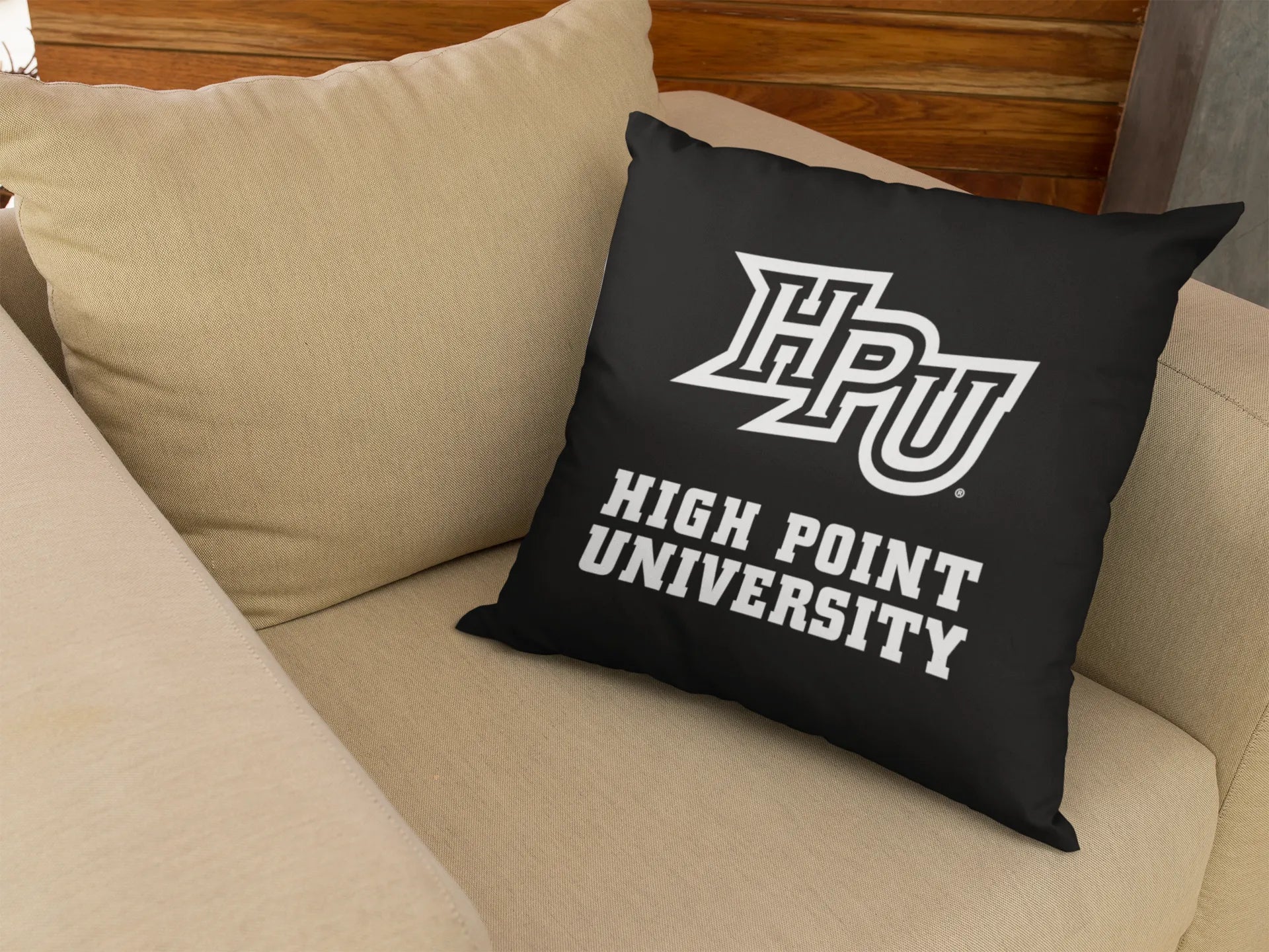 HPU Black Pillow Cover 18" | Officially Licensed HPU Gifts and Decor | Festive Fit Home