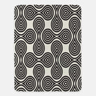 Modern Black Swirl Sherpa Blanket XL 60"80" | Black & White Dorm Decor